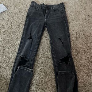 Hollister Black Skinny Distressed Jeans